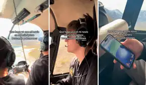 Lleva a su novio a pasear en helicóptero y él aprovecha para jugar Pokémon GO: "El verdadero fly"