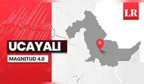 Temblor de magnitud 4,0 se sintió en Ucayali hoy, según IGP
