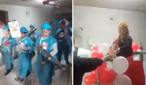 Obreros de construcción organizan su desfile militar usando materiales reciclados y redes estallan: "Hasta salió Dina"