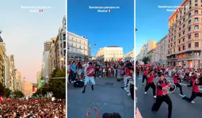 Peruanos tomaron las calles de Madrid con increíble banderolazo y usuarios comentan: "El inca Atahualpa estaría orgulloso"