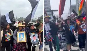 Delegaciones de regiones protestan en Lima durante Desfile Militar contra el gobierno de Dina Boluarte