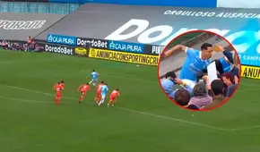 Yoshimar Yotún volvió con golazo para el 5-0 de Sporting Cristal: trepó el alambrado, saltó a la tribuna y celebró con su familia