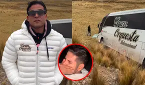 Christian Domínguez y los integrantes de Gran Orquesta terminaron golpeados tras accidente en Cochamarca: chofer los salvó de morir