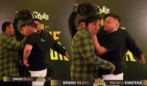 Smash y Kingteka se agarraron a empujones en el pesaje previo a su encuentro en la Noche Dorada 2025