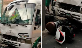 Cúster del Chosicano atropella a mujer y dos menores a bordo de motocicleta en Santa Anita Cúster del Chosicano atropella a mujer y dos menores a bordo de motocicleta en Santa Anita
