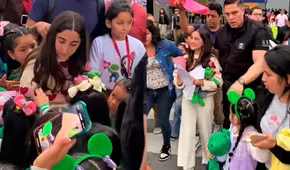 Lara Campos, estrella infantil de Youtube, tuvo un cálido recibimiento en el Aeropuerto Jorge Chávez Lara Campos, estrella infantil de Youtube, tuvo un cálido recibimiento en el Aeropuerto Jorge Chávez