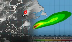 Tormenta Tropical Dexter 2025: trayectoria del gran ciclón formado frente a la costa este de EEUU en el Océano Atlántico