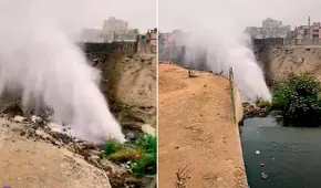 Gran fuga de gas en límite de SJL con El Agustino alarma a ciudadanos: bomberos atienden la emergencia
