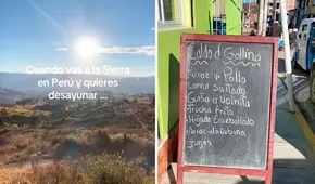 Cubano queda impresionado con espectacular desayuno en la sierra de Perú: “Empiezan el día potente”
