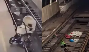 Bebé se salva de milagro en Rusia tras caer su carriola a las vías del tren y quedar hecha pedazos Bebé se salva de milagro en Rusia tras caer su carriola a las vías del tren y quedar hecha pedazos