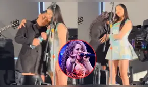 Ana Lucía de Corazón Serrano sufre incidente con su vestuario en pleno show y animador aclara: “Las disculpas correspondientes”