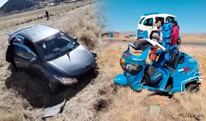 Madre e hijo mueren cuando iban a cobrar Pensión 65: moto torito en el que viajaban fue chocado por auto en Puno