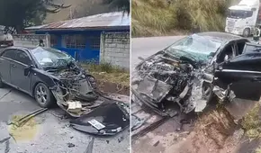 Auto se estrella tras cierre de camión en la Carretera Central: adulta mayor fallece y deja 3 heridos