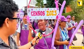 Censistas marchan por las calles de Yurimaguas y hacen inusual pedido: “No nos hagan morder por sus perros”