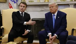 Micrófono abierto capta a Trump susurrando a Macron sobre las negociaciones con Putin: "Quiere llegar a un acuerdo por mi"