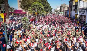 Más de tres mil escolares cantan "Mi patria y mi bandera" en la Plaza de Armas de Tacna