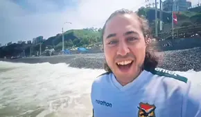 Boliviano se emociona al conocer el mar por primera vez en la Costa Verde y afirma: “Es mágico”