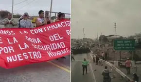 Agricultores bloquean Panamericana Norte en Huarmey y exigen fondos urgentes para defensas ribereñas