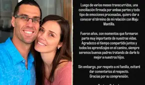 Gustavo Salcedo sorprende al eliminar comunicado donde confirmaba su separación con Maju Mantilla