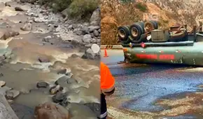 Camión con petróleo se vuelca en la Carretera Central y derrama combustible en el río Rímac: empresa no contaba con permisos