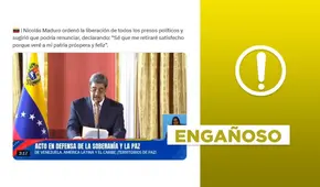 Nicolás Maduro no sugirió su renuncia al poder ni la liberación de todos los presos políticos en este video
