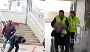 Barristas lanzan bombarda en estación de Villa María del Triunfo del Metro de Lima y hieren a trabajador previo al duelo Alianza Lima vs. Universitario Barristas lanzan bombarda en estación de Villa María del Triunfo del Metro de Lima y hieren a trabajador previo al duelo Alianza Lima vs. Universitario