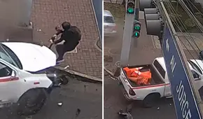 Joven en scooter es arrollada por camioneta municipal de San Isidro que perdió el control: accidente deja 3 heridos