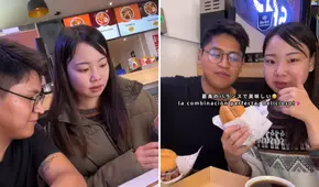 Japonesa queda encantada con pan con chicharrón y pide votar por Perú en 'Mundial de desayunos' de Ibai: "Estoy apoyando"