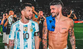 Rodrigo De Paul se emociona con despedida de Messi y le dedica tierno mensaje: "Te voy a disfrutar como el primero"