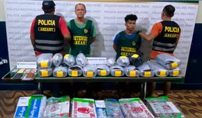Iquitos: caen dos sujetos con 53 kilos de marihuana en una embarcación