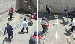 Hombres imitan fulbito de mesa en vida real y redes estallan: "Qué estafa, no giran"