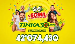 Sorteo de La Tinka domingo 7 de septiembre: revisa aquí el resultado y los números ganadores del Pozo Millonario
