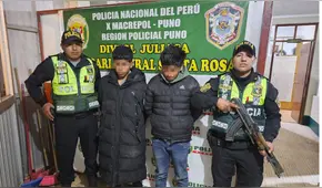 Capturan a dos sujetos con moto robada tras persecución policial en Puno