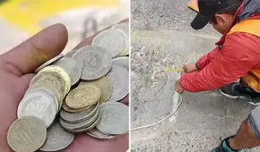 Peruano muestra cuánto gana por cortar fierro de rompe muelle y sorprende: “La plata está en la calle, solo está para recoger”