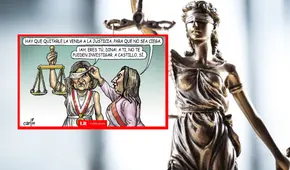 Justicia 'ciega': Carlincatura expone el doble estándar judicial entre Boluarte y Castillo