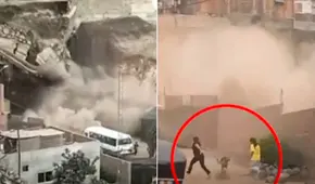 Colapsa muro de contención en Ate y anciano resulta herido: menores se salvan de milagro