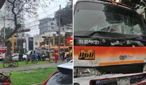 Triple choque en avenida Salaverry deja cinco heridos, entre ellos dos escolares: accidente genera fuerte tráfico