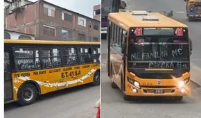 Transportistas de la Línea 41 bloquean Panamericana Norte como protesta contra las extorsiones