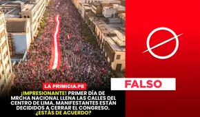 Esta foto no muestra calle de Centro de Lima llena de manifestantes de la 'Generación Z': es de protesta contra Pedro Castillo