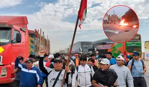 Pescadores bloquean la Panamericana Norte en segundo día de protesta en Lambayeque