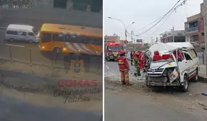 Impactante accidente en Comas: Bus Evipusa colisionó contra una combi en la av. Túpac Amaru Impactante accidente en Comas: Bus Evipusa colisionó contra una combi en la av. Túpac Amaru