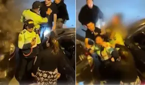 Mujer agrede a policía femenina durante intervención por presunta falta de tránsito en Comas