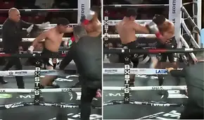 Peleador de box pierde el control en pleno combate y lanza una patada a su rival que lo descalificó