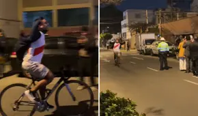 Peruano en bicicleta grita eufórico frente a la casa de Dina Boluarte tras su vacancia y redes lo apoyan: “Nos representa a los 33 millones”