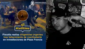 Eduardo Ruiz: Fiscalía inicia diligencias urgentes sobre el asesinato de joven durante marchas contra el Gobierno de Jerí y Congreso Eduardo Ruiz: Fiscalía inicia diligencias urgentes sobre el asesinato de joven durante marchas contra el Gobierno de Jerí y Congreso