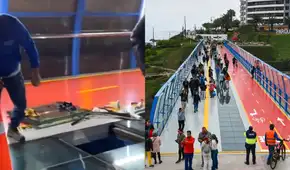 Alertan sobre posible falla en el Puente de la Paz de Miraflores tras movimiento de un bloque durante mantenimiento
