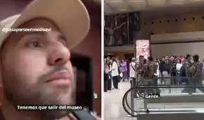 Latino graba el tenso momento que vivió dentro del Museo del Louvre en París tras robo de joyas: "No nos dejan salir"