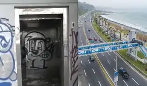 Municipalidad de Lima inauguró ascensores en la Costa Verde, pero hoy están inoperativos y vandalizados