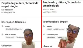 Joven queda en shock al encontrar inusual oferta de trabajo para psicólogos por S/1.500: "¿Psicóloga y niñera?"