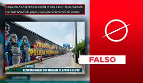 Es falso que borraran el mural de Trvko en La Victoria para reemplazarlo con uno de apoyo a la PNP: la imagen es un montaje digital